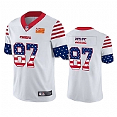 Nike Chiefs 87 Travis Kelce White USA Flag Fashion Limited Jersey Dyin,baseball caps,new era cap wholesale,wholesale hats